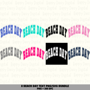 8 Beach Day PNG SVG Bundle Beach Quote Sublimation Cricut Silhouette Canva Commercial Use POD