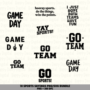 10 Sports Sayings Bundle