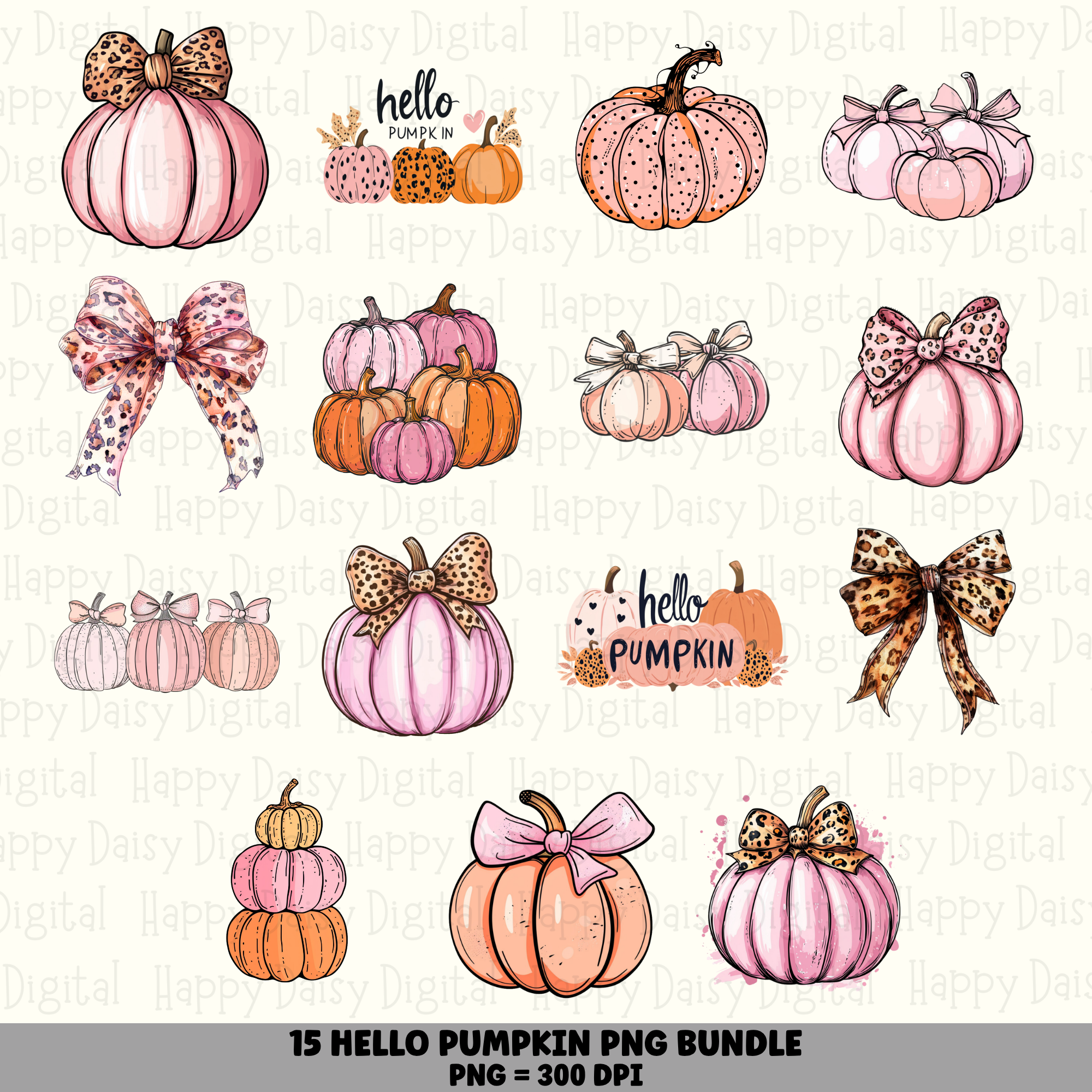 15 Fall Pumpkin PNG SVG Bundle | Hello Pumpkin Designs | Sublimation Cricut Digital Download