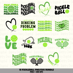 15 Pickleball Designs Bundle 1