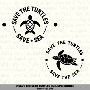 2 Save the Turtles Designs Bundle