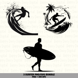 3 Surfing Designs Bundle