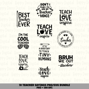 10 Teacher Sayings Bundle 3
