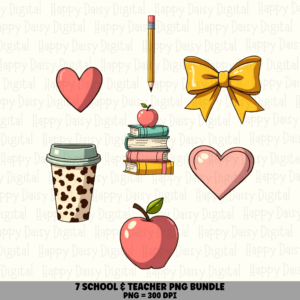7 Teacher Clipart Designs Bundle