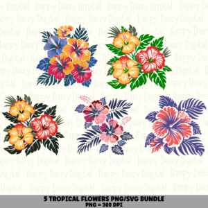 5 Tropical Flowers Bundle