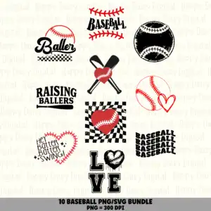 10 Baseball PNG SVG Bundle | Sayings Vol 1 Designs | Sublimation Cricut Digital Download