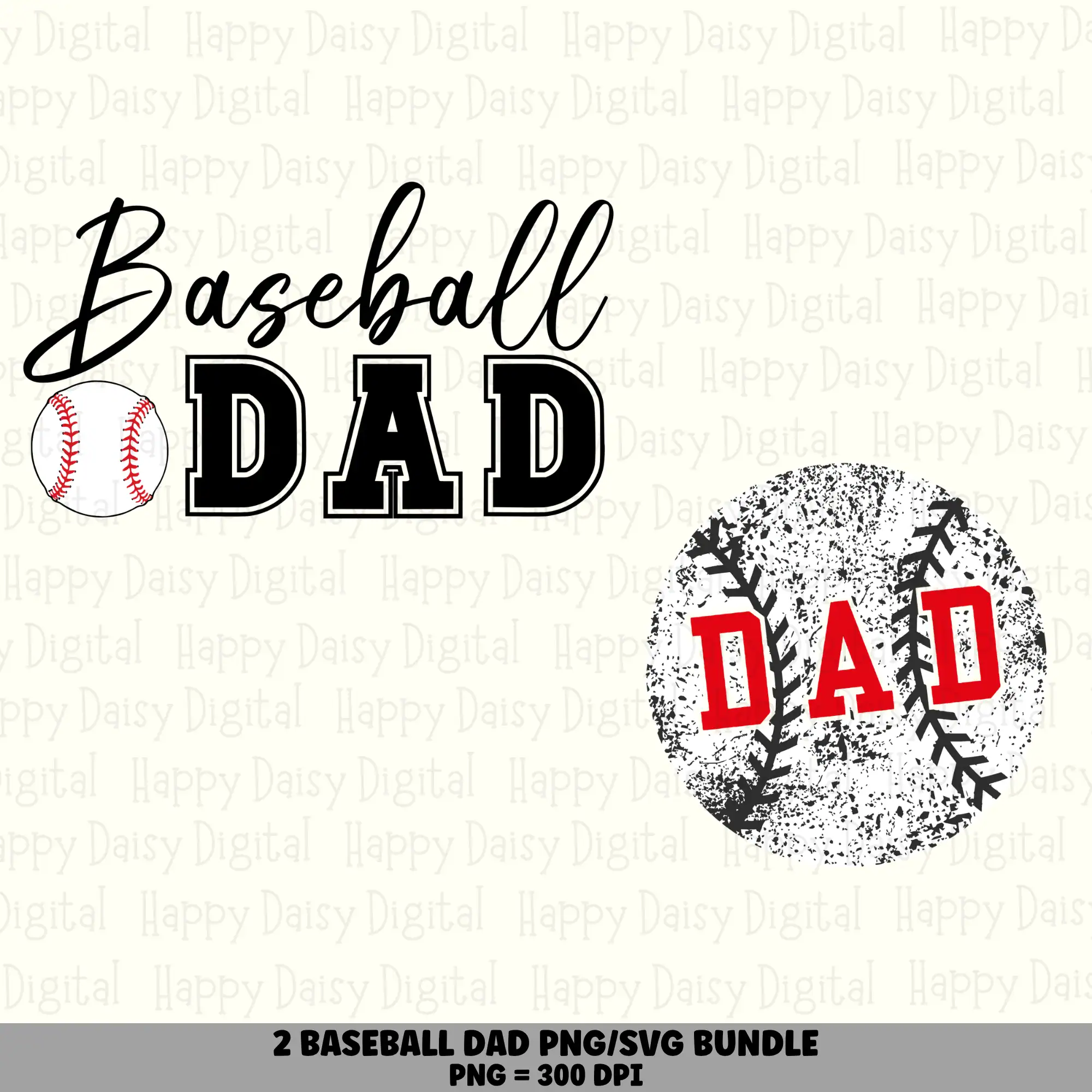 2 Baseball Dad PNG SVG Bundle | Baseball Dad Designs | Sublimation Cricut Digital Download