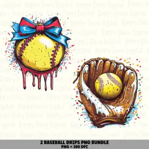 2 Softball Drip PNG Bundle | Softball Drip Designs | Sublimation Cricut Digital Download