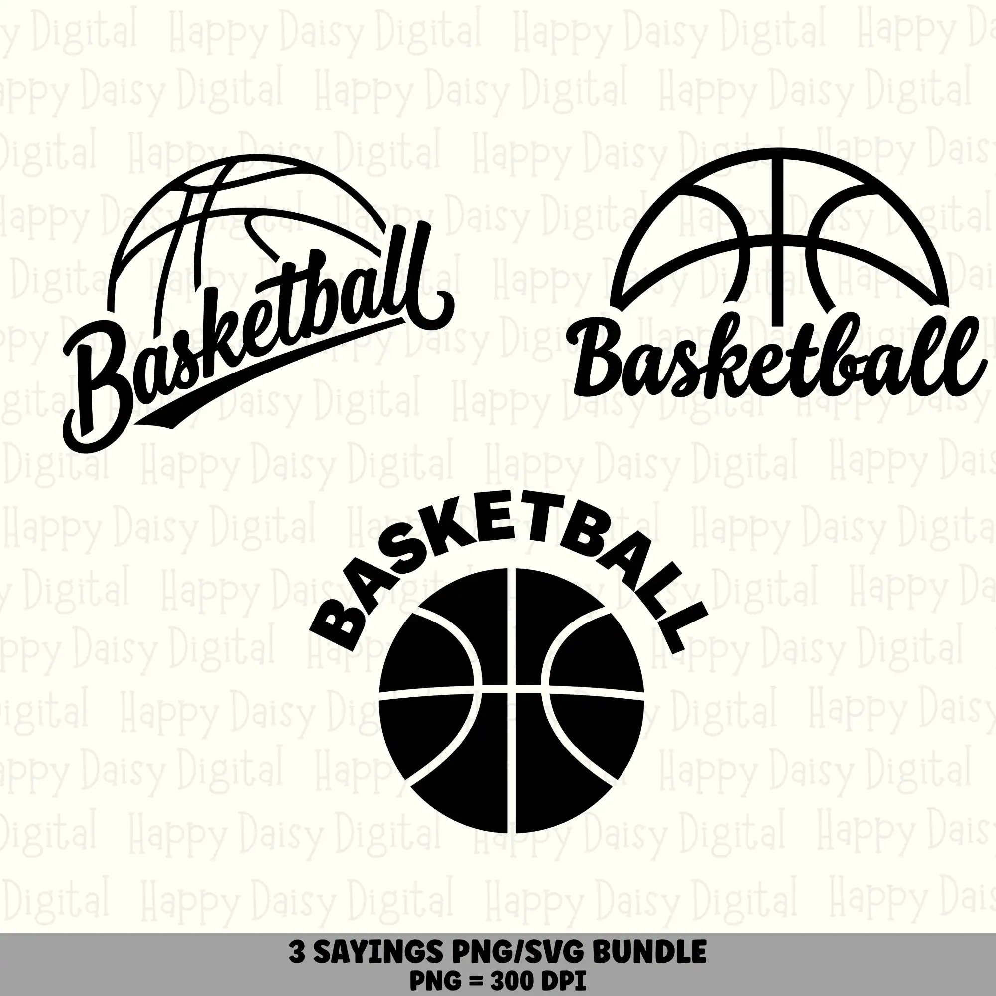 3 Basketball PNG SVG Bundle | Half Court Sayings Designs | Sublimation Cricut Digital Download
