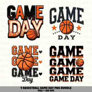 7 Basketball Game Day PNG SVG Bundle | Game Day Bundle Designs | Sublimation Cricut Digital Download