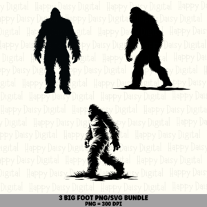 3 Bigfoot Sasquatch PNG SVG Bundle | Sasquatch Designs | Sublimation Cricut Digital Download