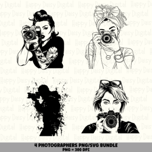 6 Camera PNG SVG Bundle | Vintage Camera Designs | Sublimation Cricut Digital Download