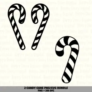 2 Candy Cane PNG SVG Bundle | Candy Cane Designs | Sublimation Cricut Digital Download