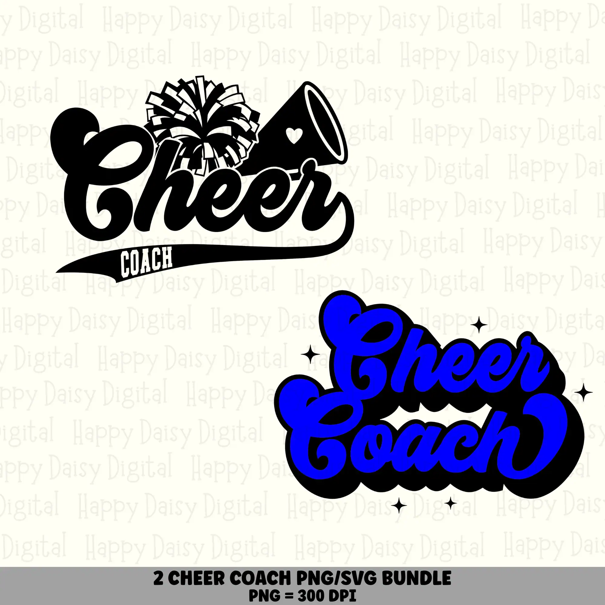 2 Cheer Coach PNG SVG Bundle | Cheer Coach Designs | Sublimation Cricut Digital Download