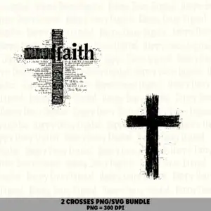 2 Distressed Cross PNG SVG Bundle | Distressed Cross Designs | Sublimation Cricut Digital Download