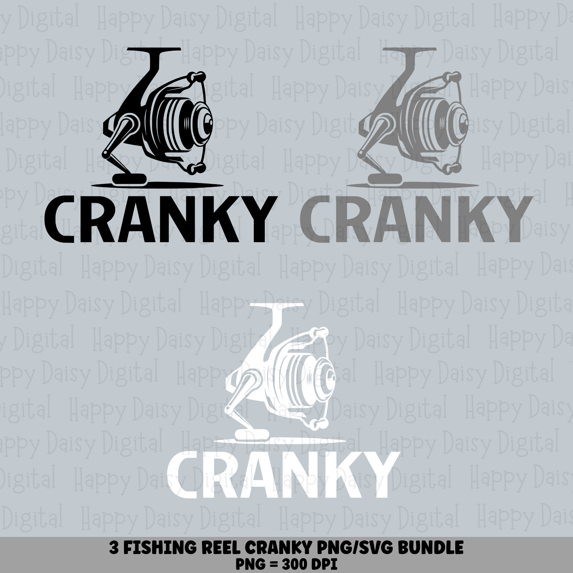 3 Reel Cranky PNG SVG Bundle | Reel Cranky Colors Designs | Sublimation Cricut Digital Download
