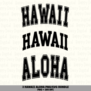 3 Hawaii PNG SVG Bundle | Hawaii Designs | Sublimation Cricut Digital Download