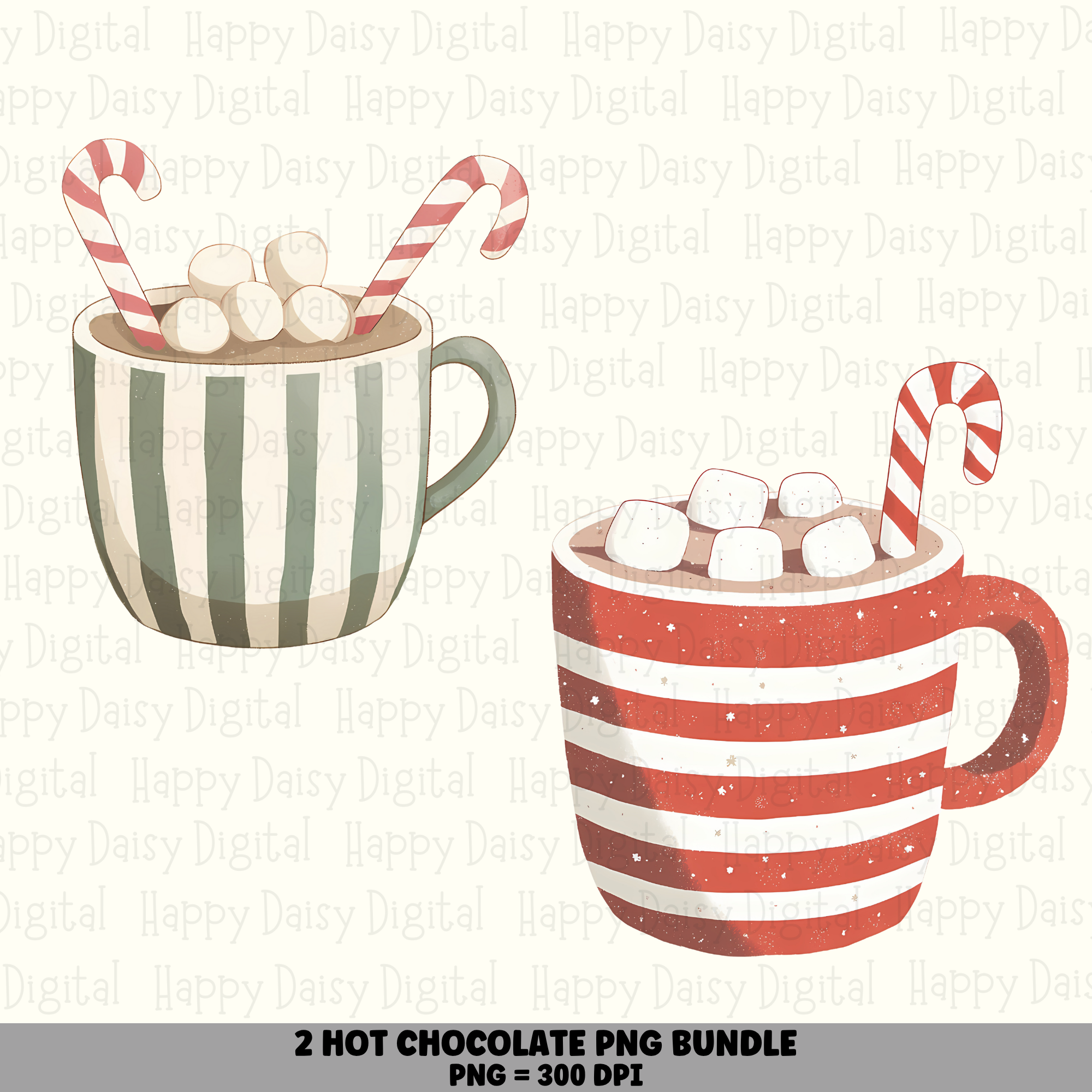 2 Hot Chocolate Mug PNG Bundle | Hot Chocolate Designs | Sublimation Cricut Digital Download