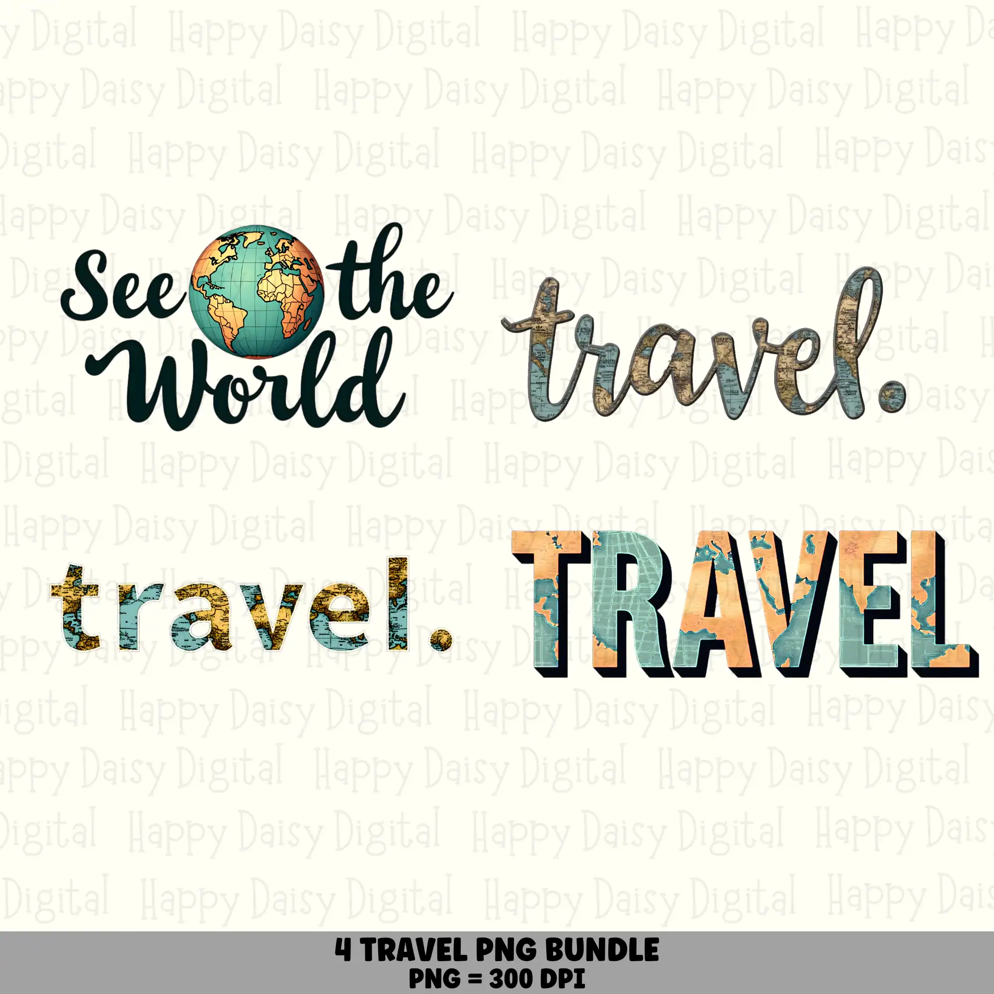 4 Travel Map Pattern PNG Bundle | Travel Map Pattern Designs | Sublimation Cricut Digital Download