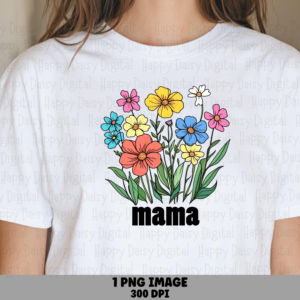 Mama PNG Mama Floral Bouquet Wildflower Design Commercial Use POD
