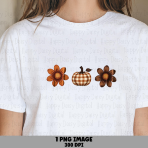 Gingham Flower Duo PNG Gingham Flower Design Small Icon Illustration Sublimation Design Commercial Use POD