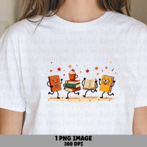 Pumpkin Spice Characters PNG Pumpkin Spice Characters Dancing Illustration Sublimation Design Commercial Use POD