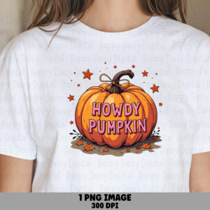 Howdy Pumpkin PNG Howdy Pumpkin Design Star Accent Design Sublimation Design Commercial Use POD