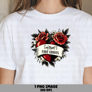 Cool Mom's Have Tattoos PNG Cool Moms Tattoos Tattoo Style Design Commercial Use POD