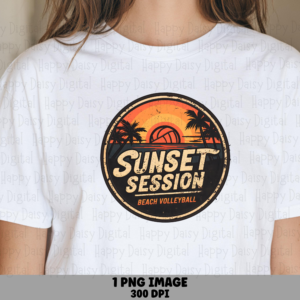 Sunset Session PNG Sunset Session Badge Retro Badge Design Commercial Use POD