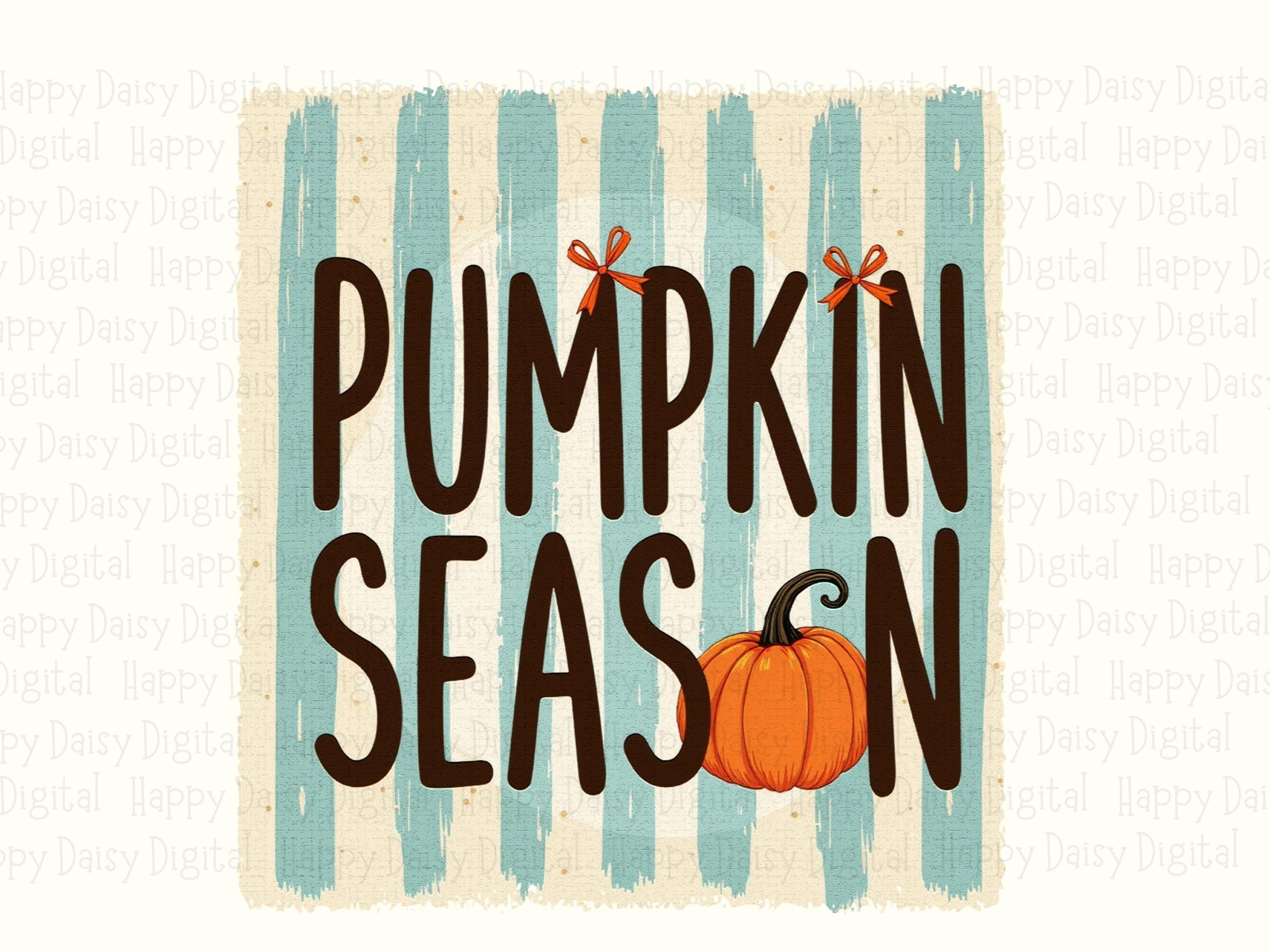 Pumpkin Season PNG Pumpkin Season Design Striped Background Sublimation Design Commercial Use POD - Image 2