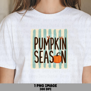 Pumpkin Season PNG Pumpkin Season Design Striped Background Sublimation Design Commercial Use POD