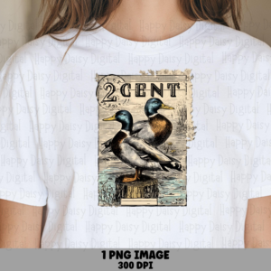 2 Cent Vintage Mallards PNG | Sublimation Commercial Use POD