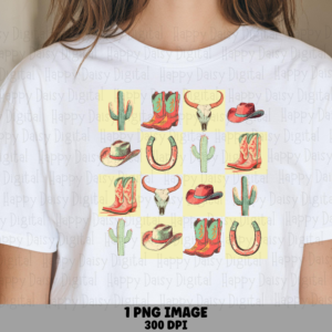 Western Icon Pattern PNG | Sublimation Commercial Use POD
