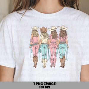 Cowgirl Squad Walk PNG | Sublimation Commercial Use POD