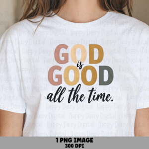 Retro Bubble God Is Good PNG | Sublimation Commercial Use POD