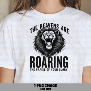 Roaring Lion Glory PNG | Sublimation Commercial Use POD