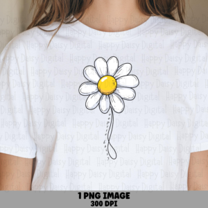 Oopsie Daisy Line Art PNG | Sublimation Commercial Use POD