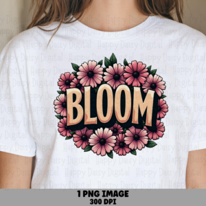 Bloom Wreath Badge PNG | Sublimation Commercial Use POD