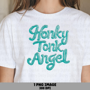 Honky Tonk Angel PNG | Sublimation Commercial Use POD