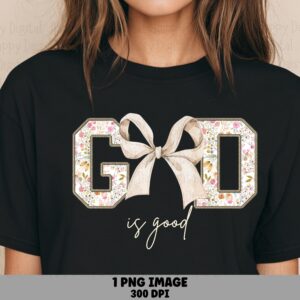 Chenille Patch God Is Good PNG | Sublimation Commercial Use POD
