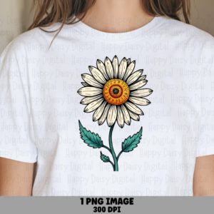 Classic Garden Daisy PNG | Sublimation Commercial Use POD