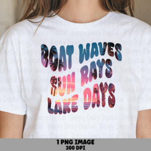 Sunset Photo Lake Days PNG | Sublimation Commercial Use POD