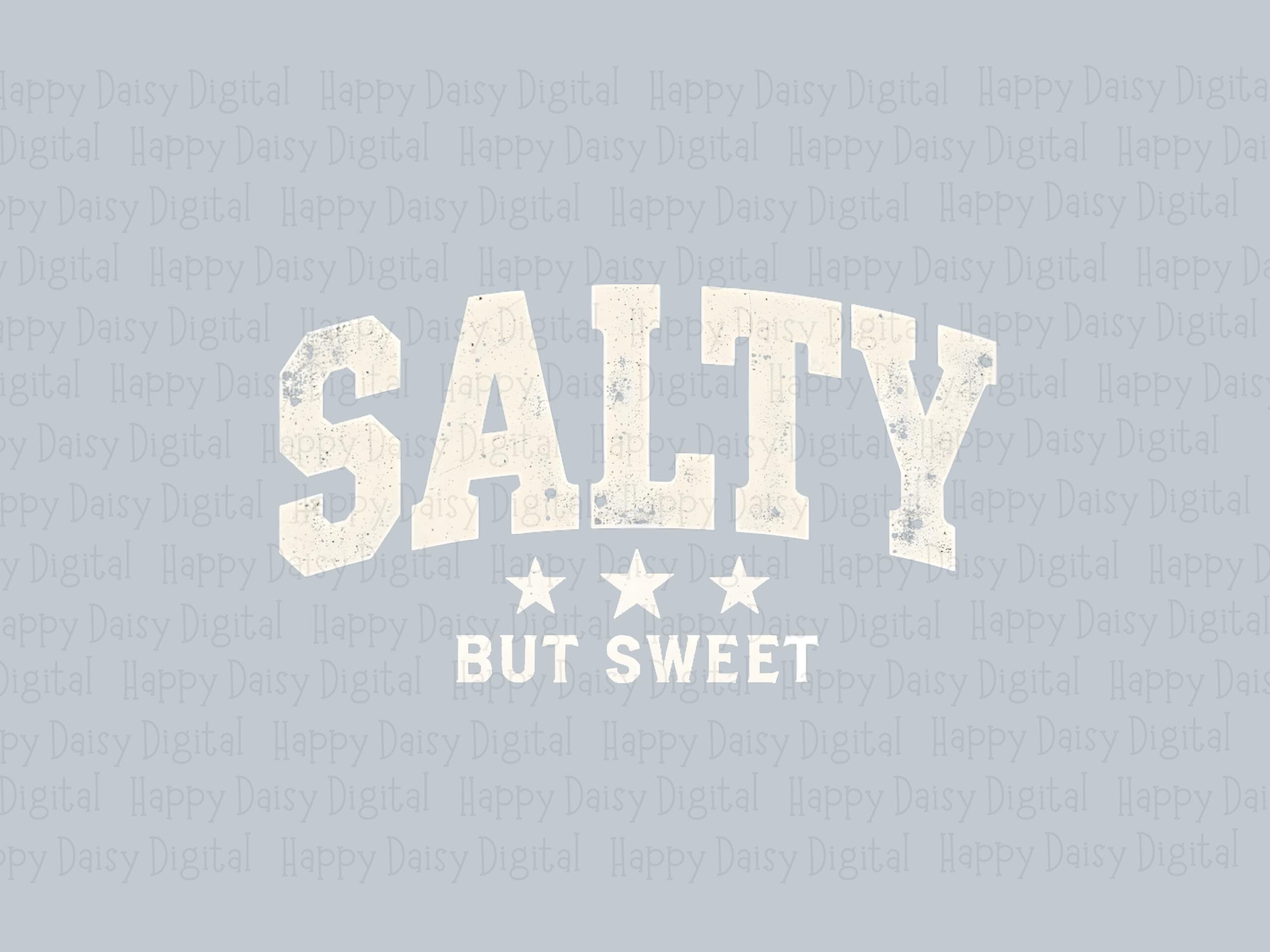 Salty But Sweet PNG Sublimation Design Beach Summer Retro Badge Commercial Use POD - Image 2