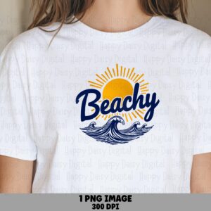Beachy PNG Sublimation Design Beach Summer Script Logo Commercial Use POD