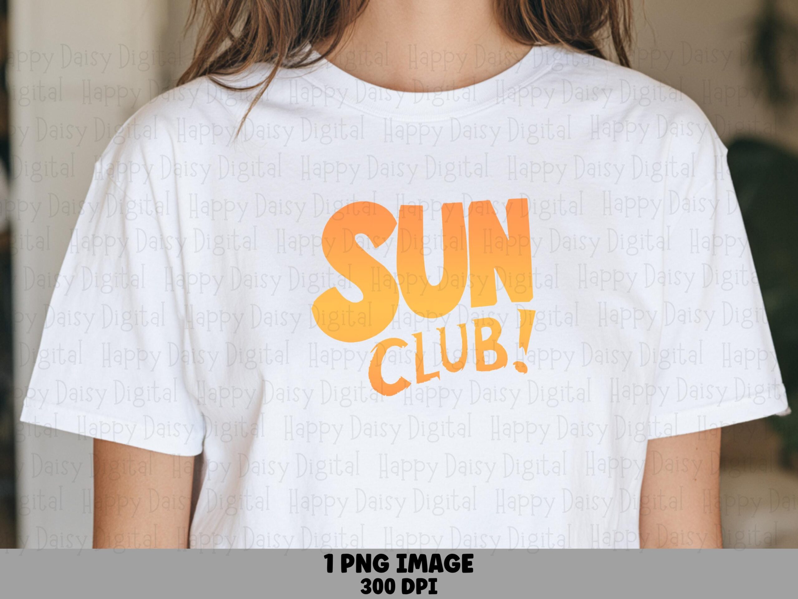 Sun Club PNG Sublimation Design Beach Summer Bubble Text Commercial Use POD