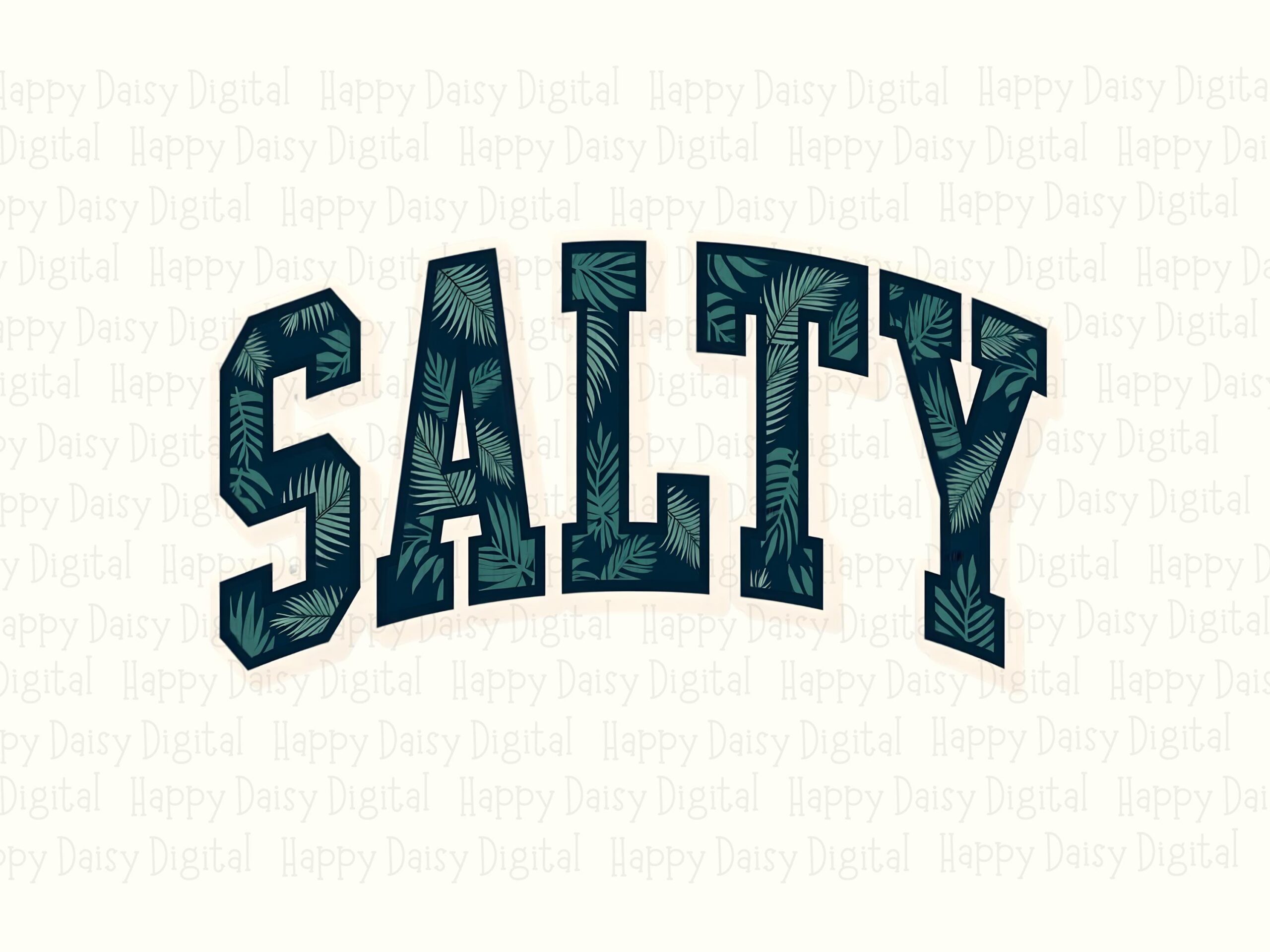 Salty PNG Sublimation Design Beach Summer Varsity Text Commercial Use POD - Image 2