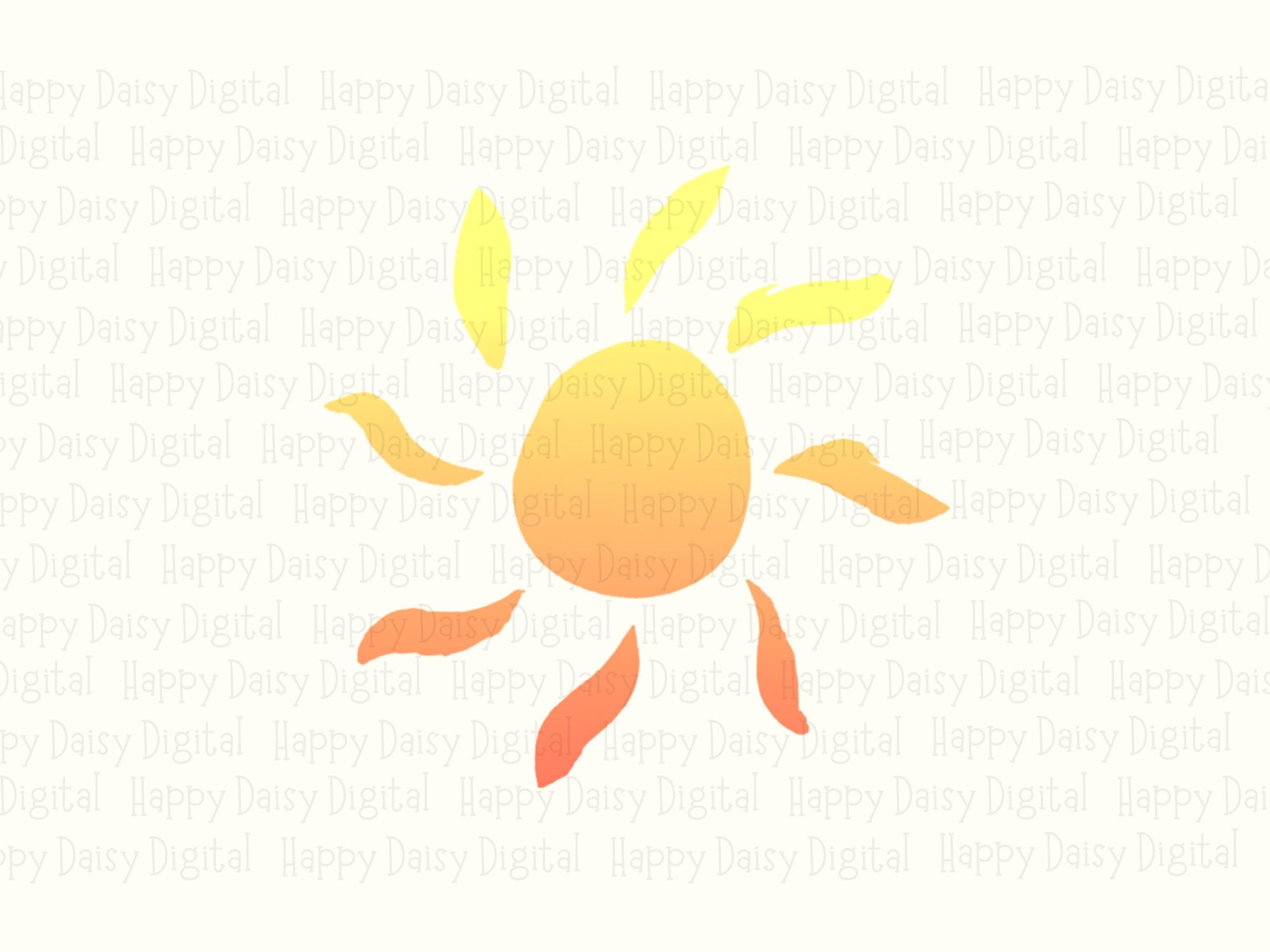 Sun Icon PNG Sublimation Design Beach Summer Minimalist Sun Commercial Use POD - Image 2