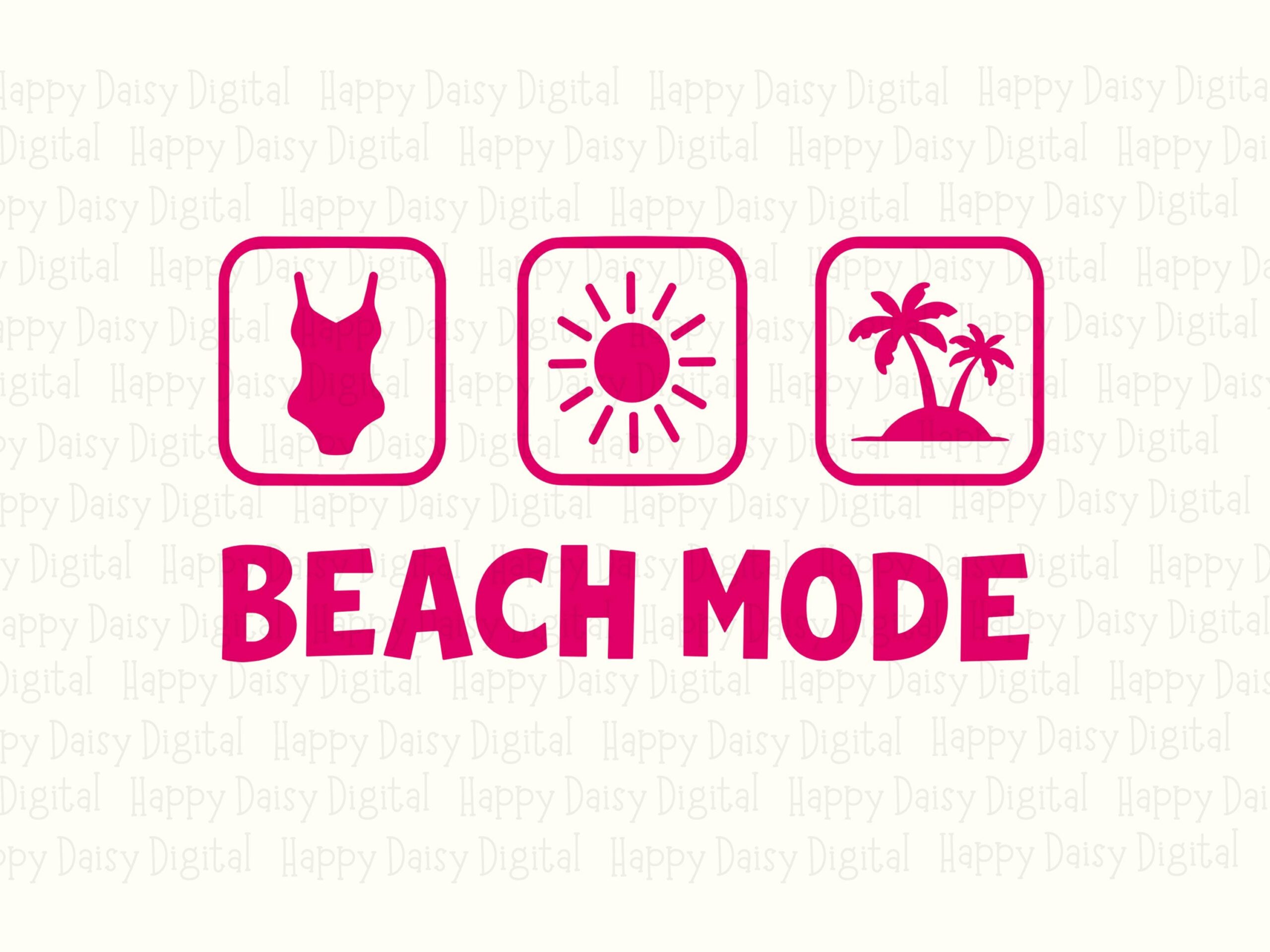 Beach Mode SVG PNG Icon Badges Sublimation Cricut Silhouette Canva Commercial Use POD - Image 2
