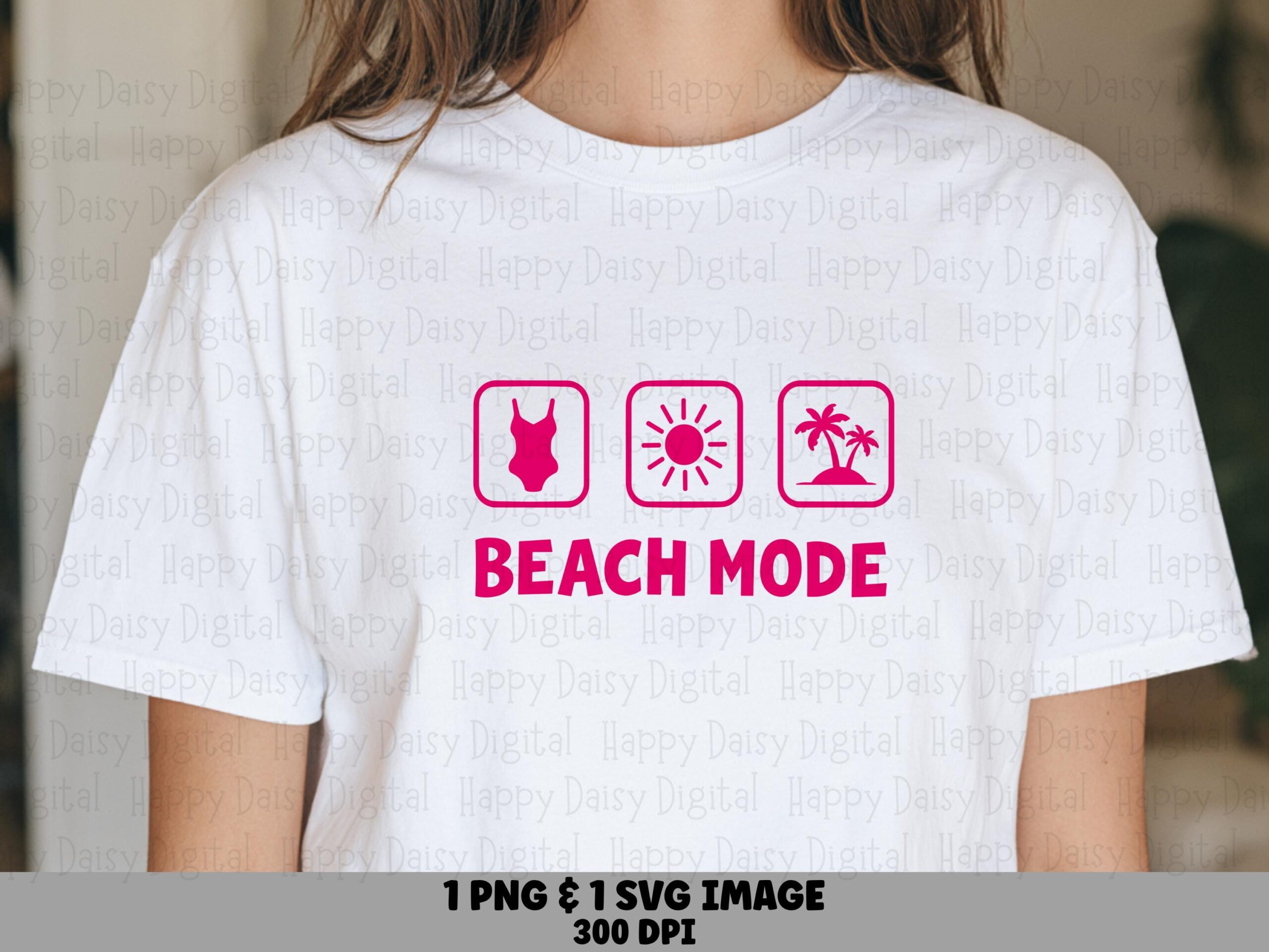 Beach Mode SVG PNG Icon Badges Sublimation Cricut Silhouette Canva Commercial Use POD