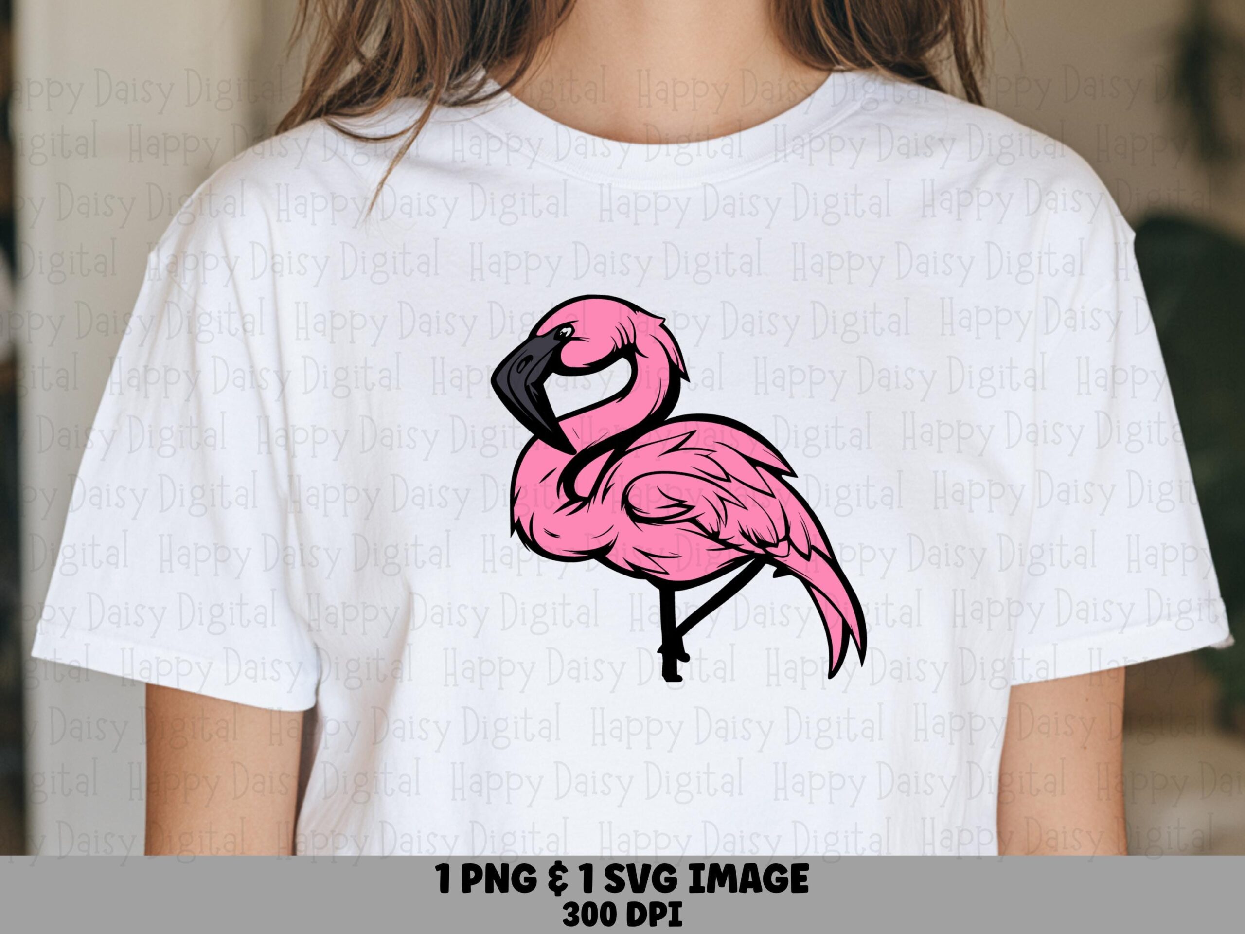 Bold Flamingo Silhouette SVG PNG Bold Flamingo Outline Design Sublimation Cricut Silhouette Canva Commercial Use POD